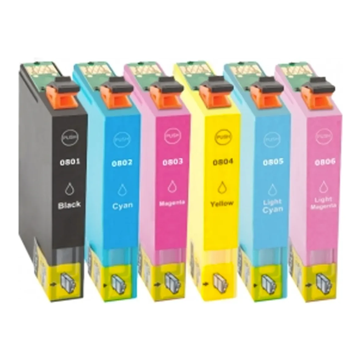 Huismerk Epson T0807 XL (T0791-T0796) inktcartridges voordeelbundel