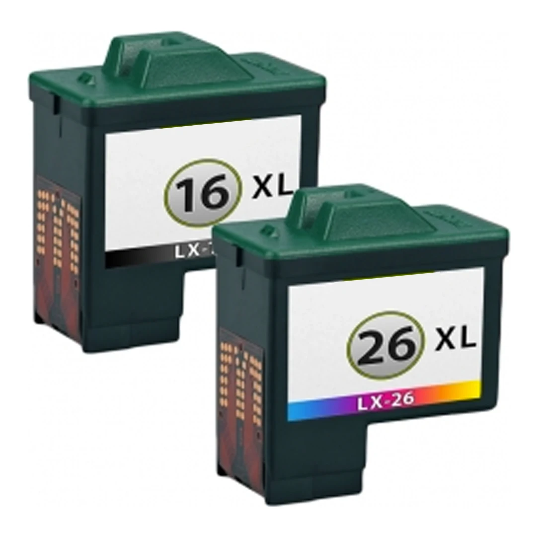 Huismerk Lexmark 16XL (10N0016) + Lexmark 26XL (10N0026) inktcartridges voordeelbundel