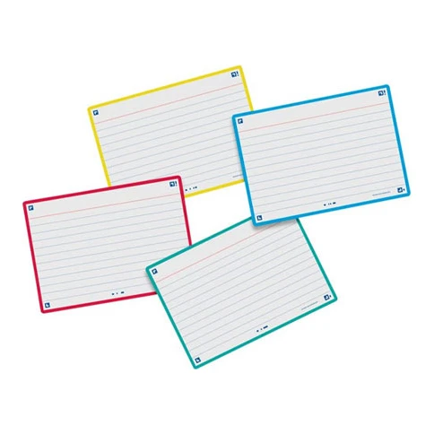 Oxford A7 flashcards 2.0, gelinieerd, assortiment (80 stuks)