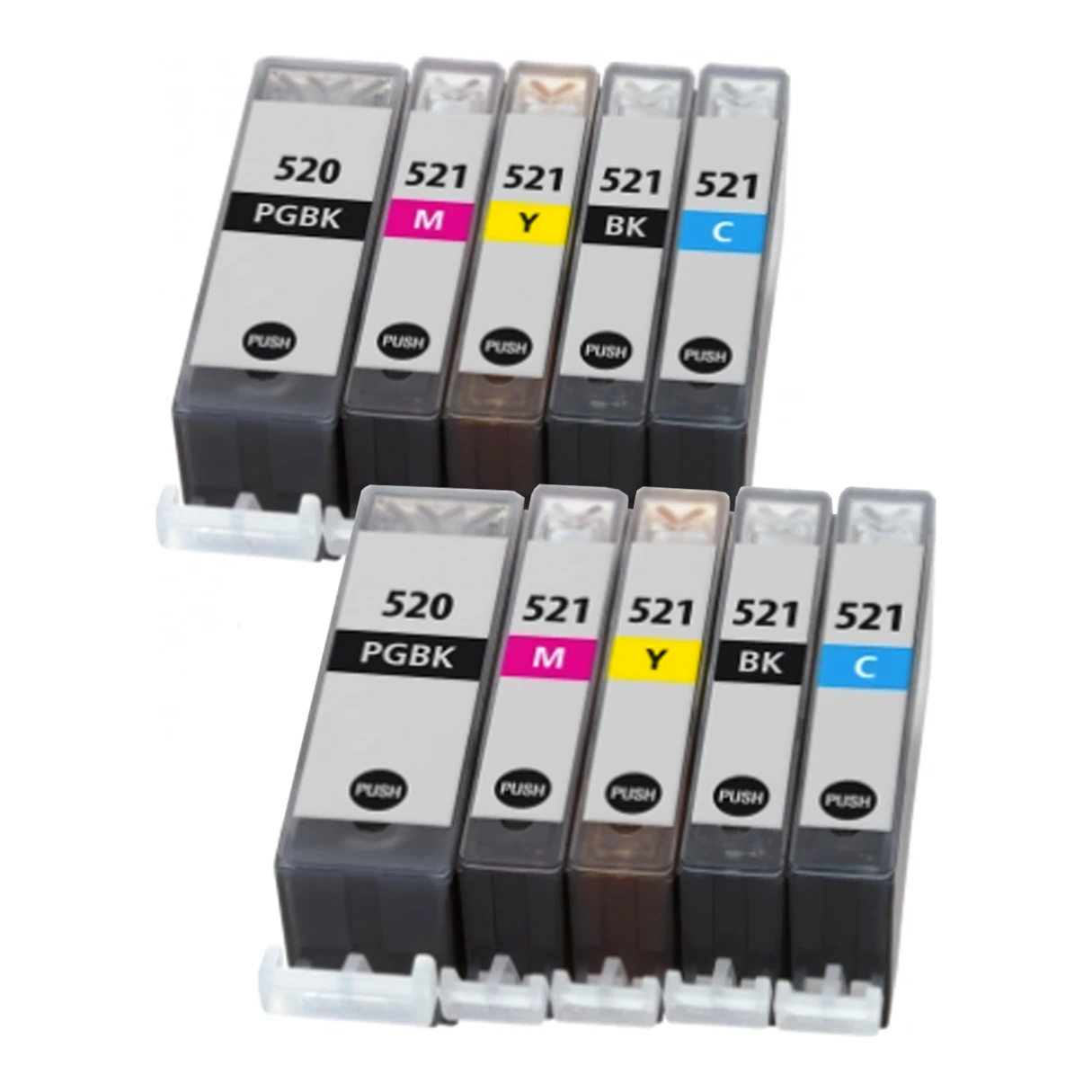 2x Huismerk Canon PGI-520 + CLI-521 inktcartridges voordeelbundel (5set)