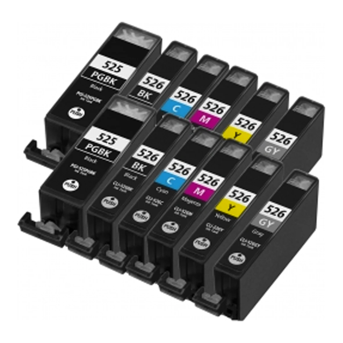 2x Huismerk Canon PGI-525 + CLI-526 inktcartridges voordeelbundel (6set)