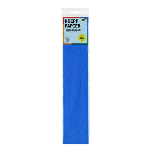Folia crêpepapier 250 x 50 cm briljantblauw