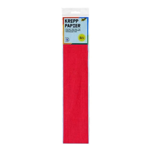 Folia crêpepapier 250 x 50 cm felrood