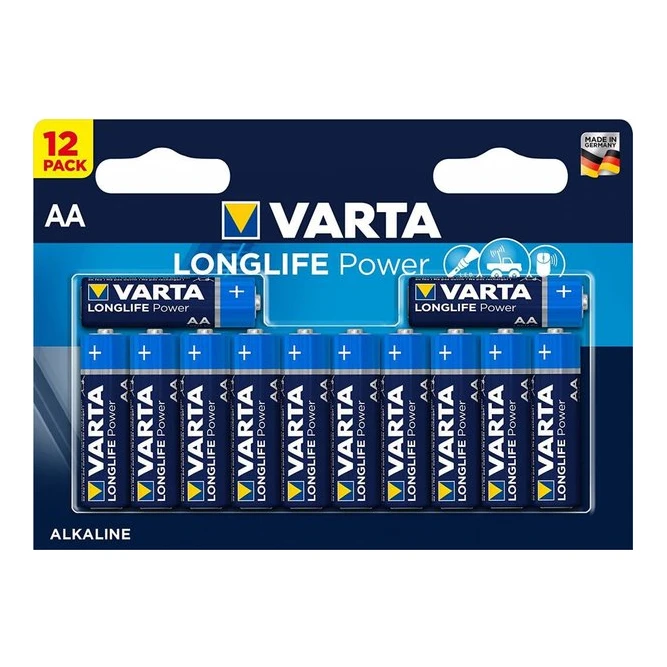 Varta Longlife Power AA batterijen 12-pack