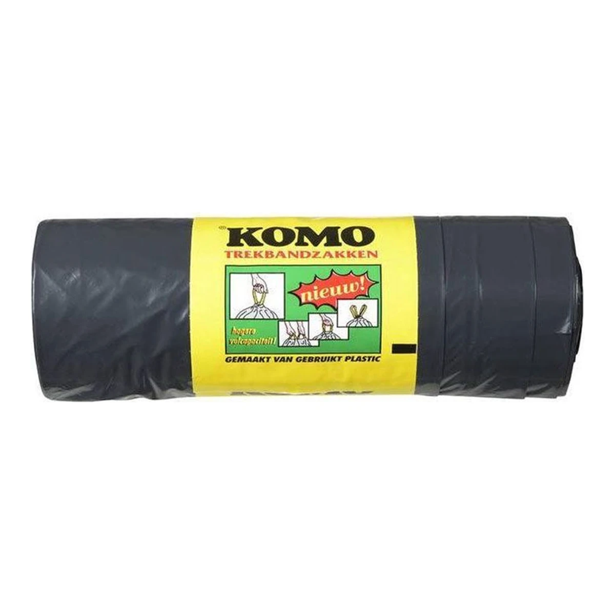 KOMO vuilniszakken met trekband 60 liter (15 stuks)