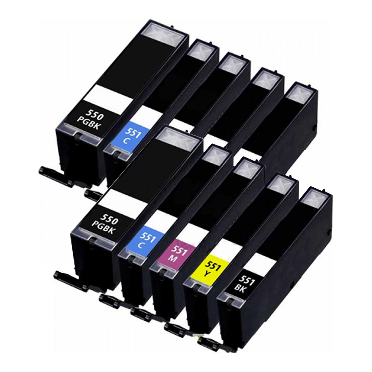 2x Huismerk Canon PGI-550 XL + CLI-551 XL (6509B013) inktcartridges voordeelbundel (5set)