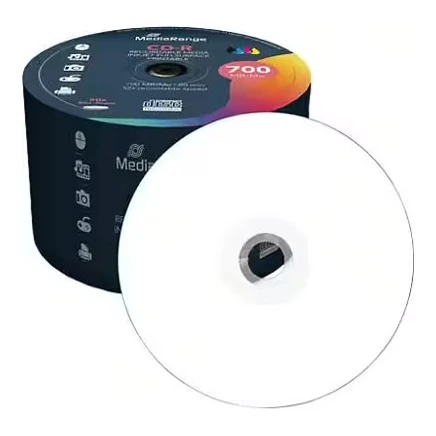 MediaRange Inkjet Printable CD-R 50 stuks