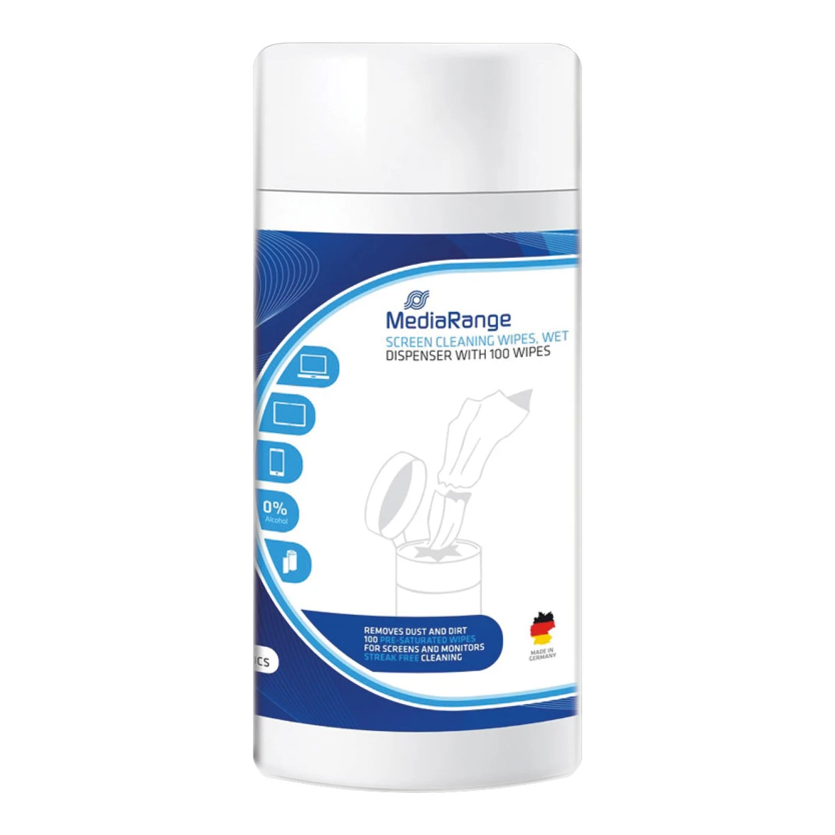 MediaRange reinigingsdoekjes voor beeldscherm (100 stuks)