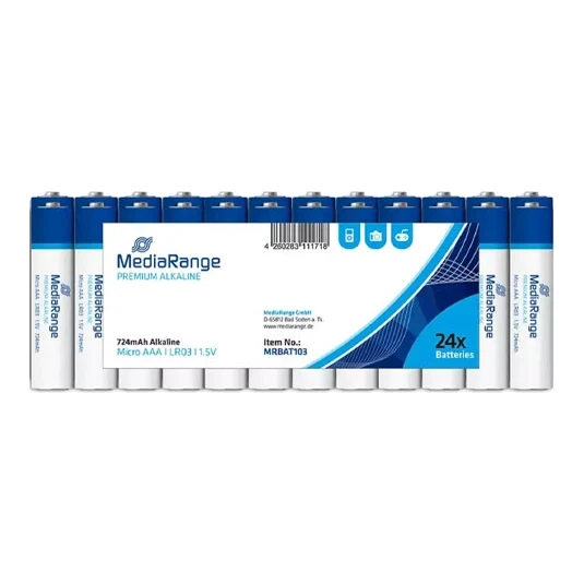 MediaRange AAA batterijen 24-pack