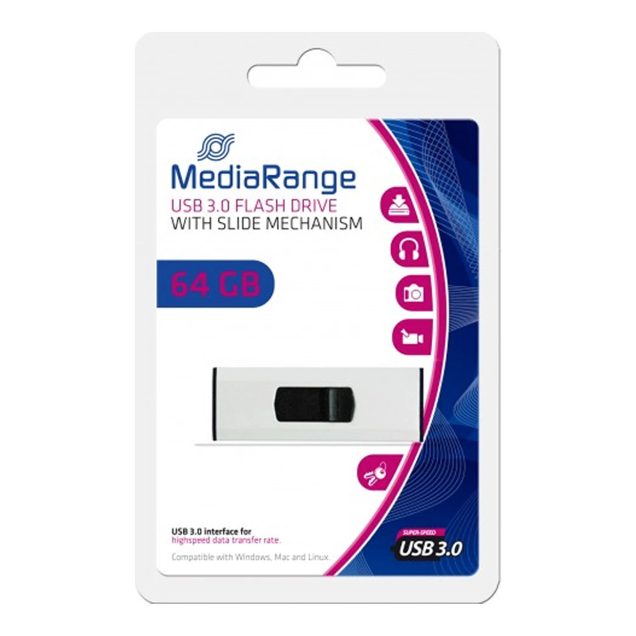 MediaRange USB-stick 64 GB, USB 3.0