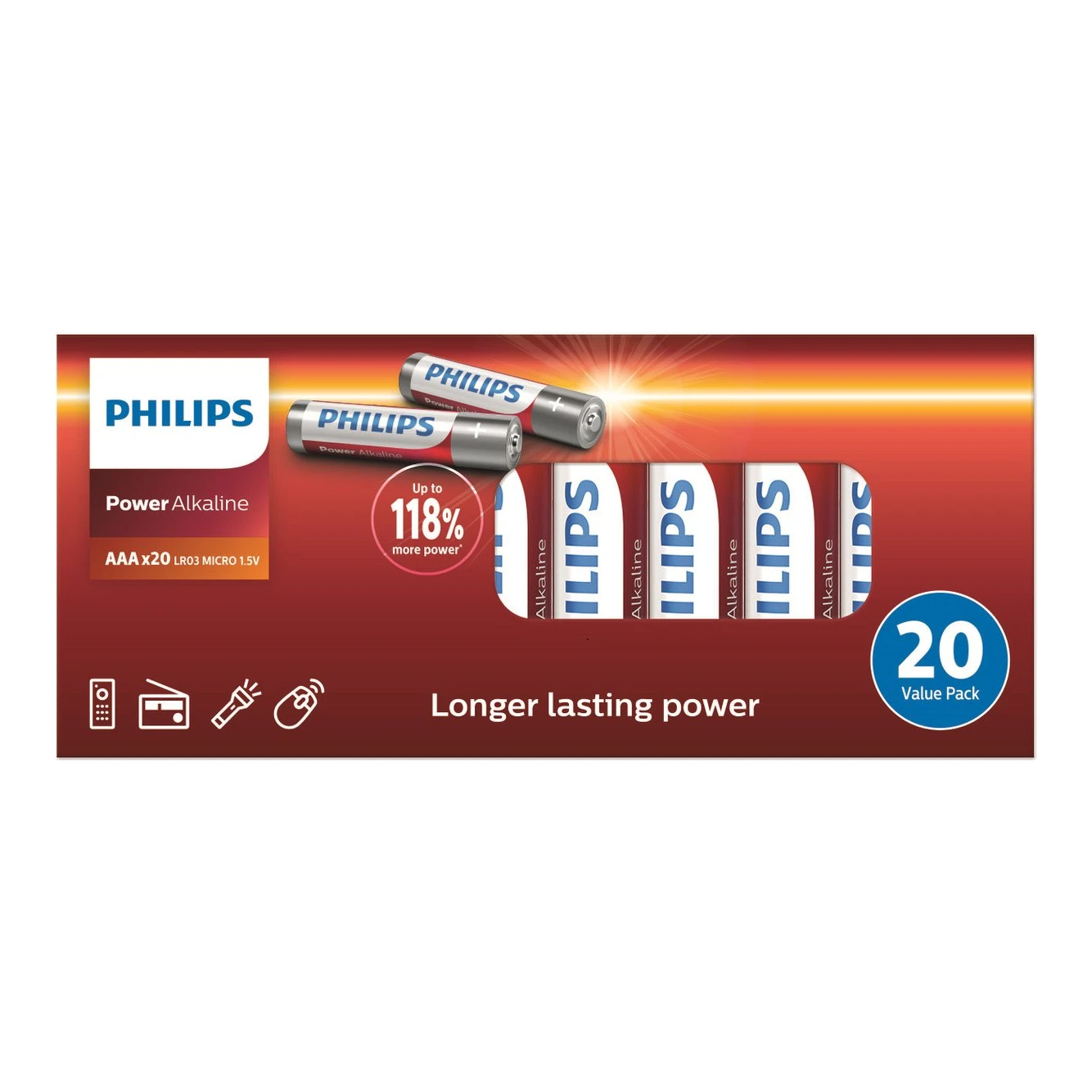Philips Power AAA batterijen 20-pack