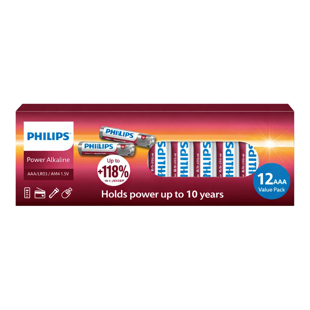 Philips Power AAA batterijen 12-pack