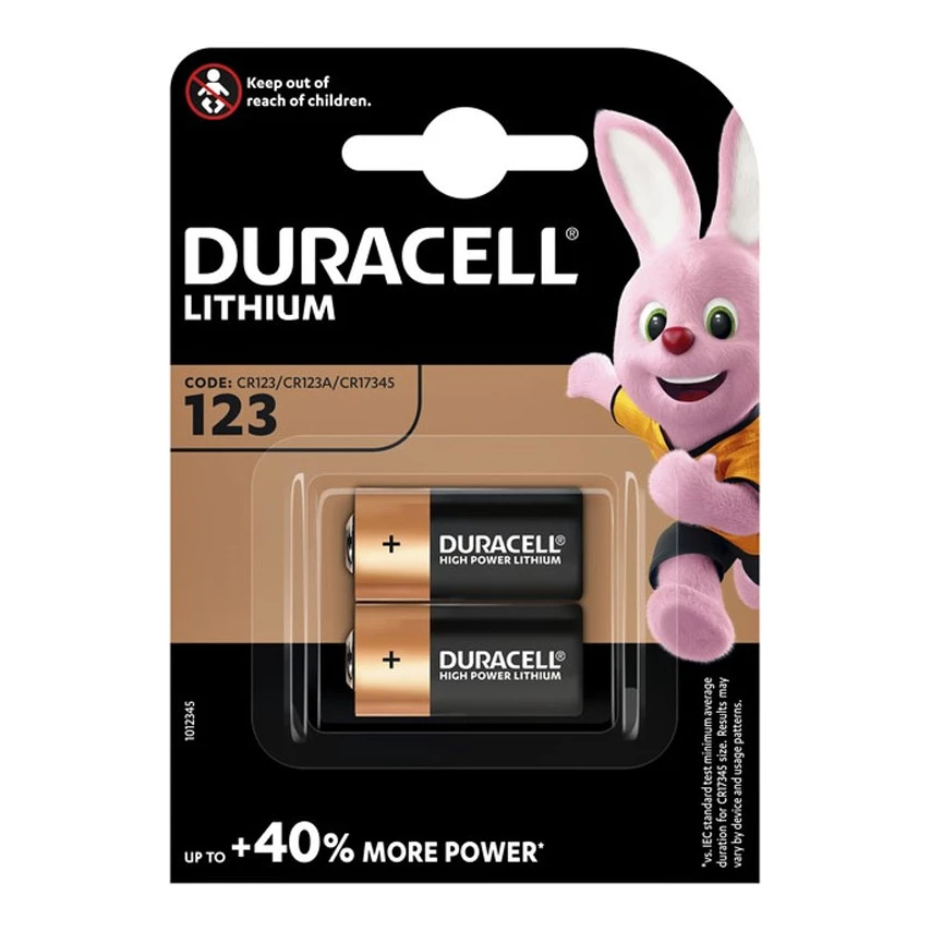 Duracell Lithium CR123 batterijen 2-pack