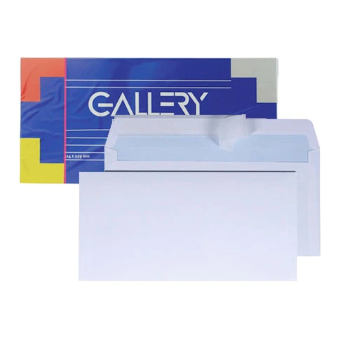 Gallery C5/6 enveloppen met zelfklevende strip, 114 x 229 mm (50 stuks)