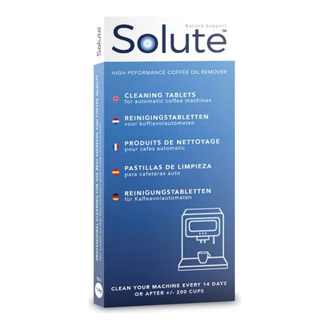 Solute reinigingstabletten 10 tabs á 1,6 gr Ø18 mm