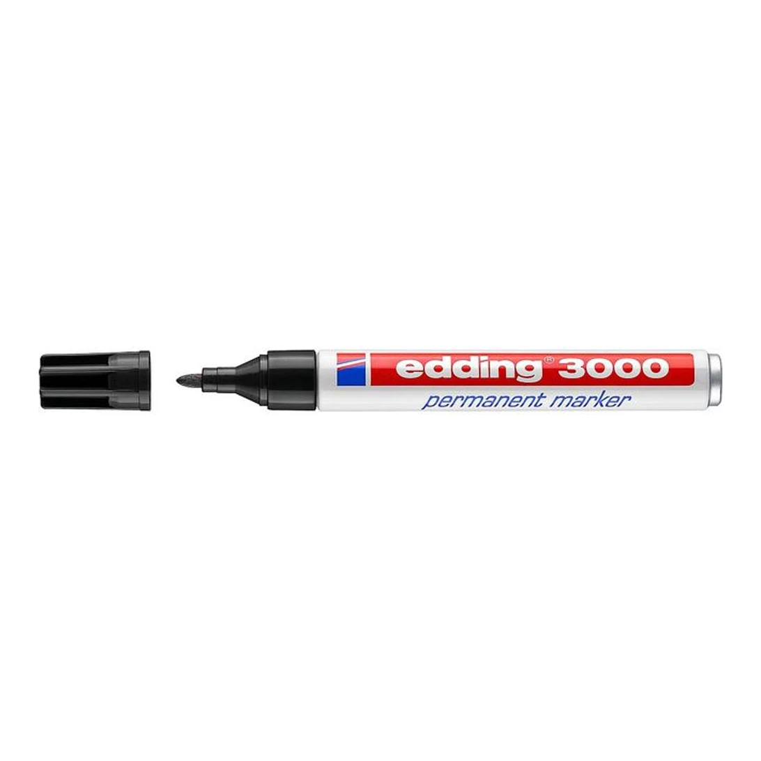 Edding 3000 permanent marker zwart (1,5 - 3 mm rond)