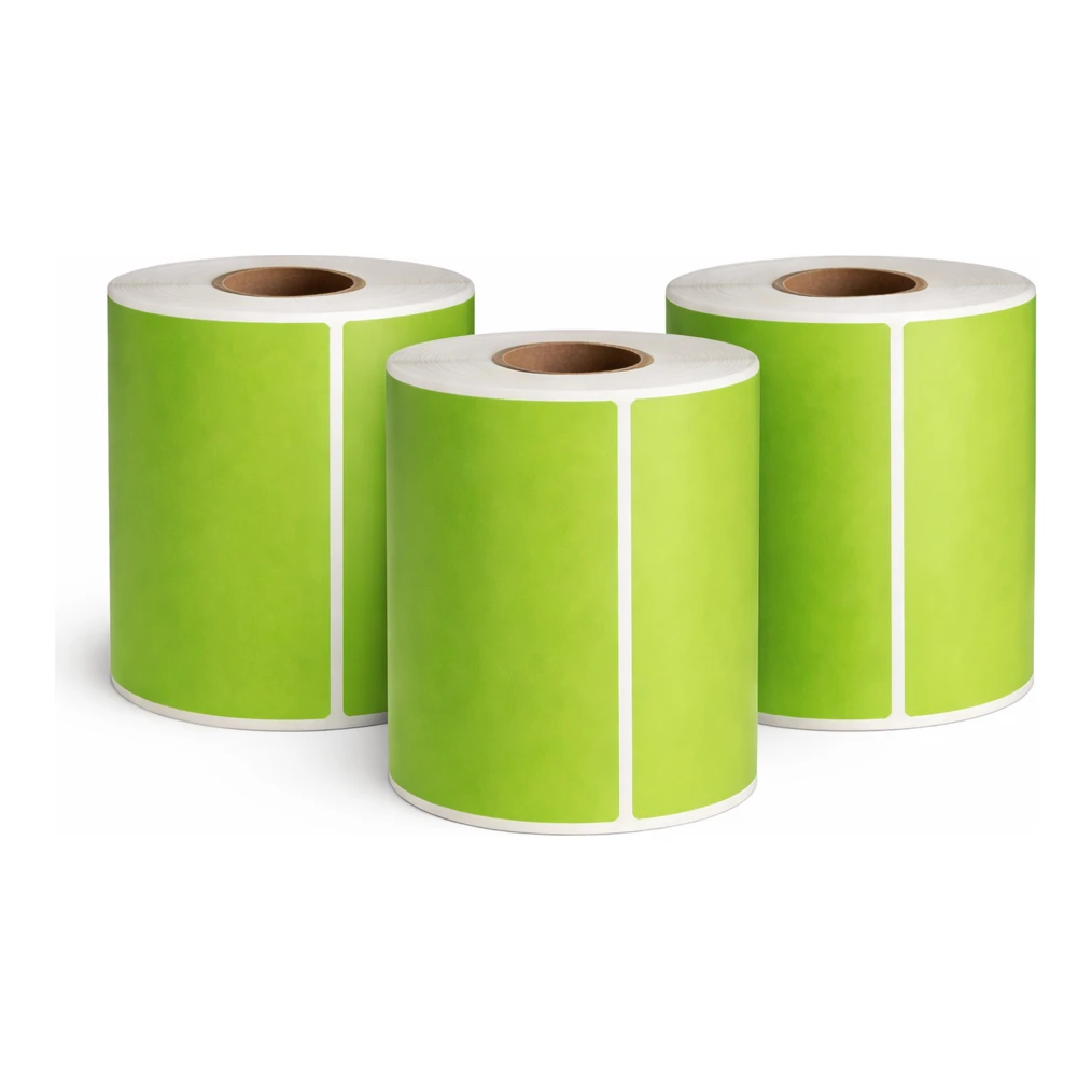 3x Zebra compatible PostNL verzendlabels groen, 102 mm x 152 mm