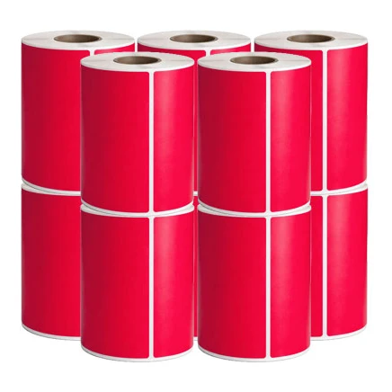 10x Zebra compatible PostNL verzendlabels rood, 102 mm x 152 mm