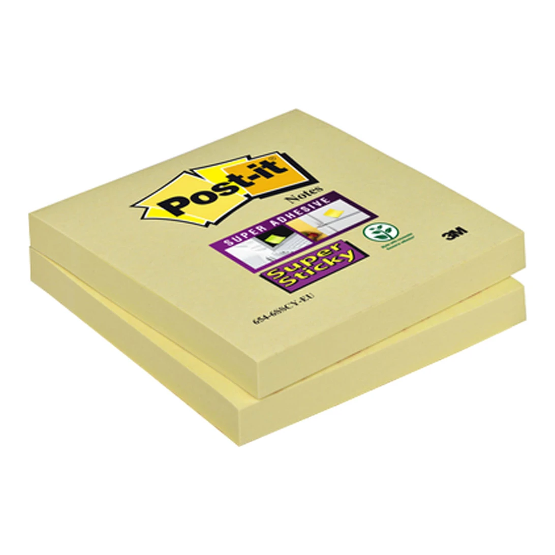 3M Post-it super sticky notes geel 76 x 76 mm (2x90 stuks)