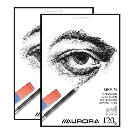 Aurora tekenblok A4, 120 g/m² (2x20 vellen)