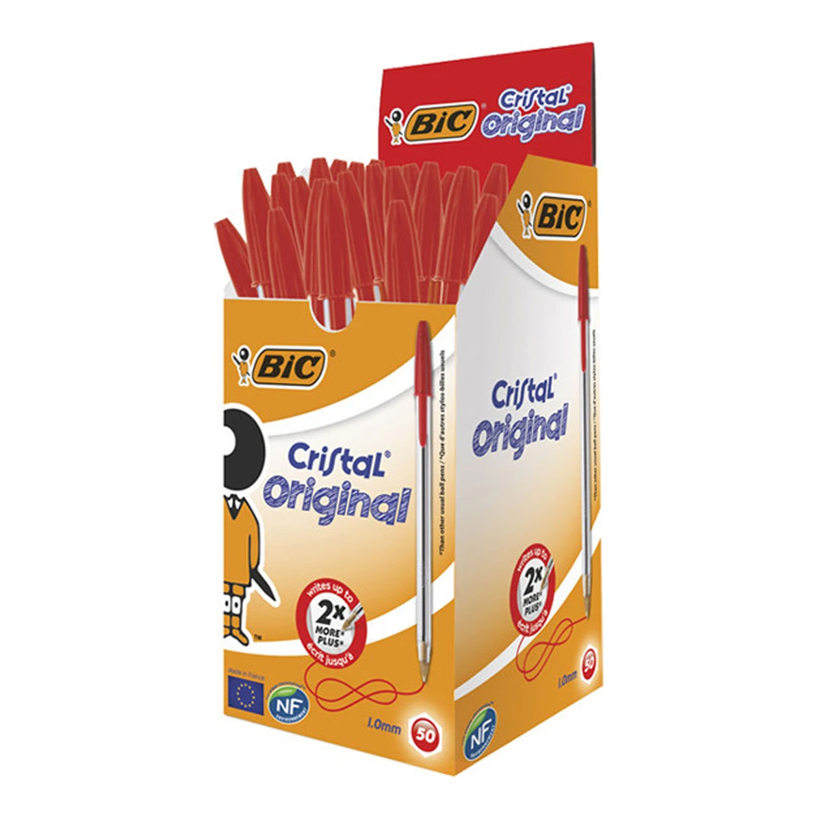 BIC Cristal balpen rood (50 stuks)