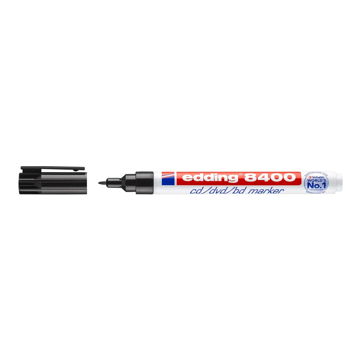 Edding 8400 CD/DVD/BD permanent marker zwart (0,5 - 1 mm rond)