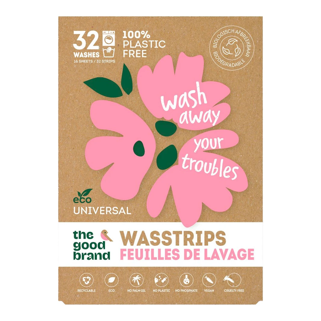 Wasstrips The Good Brand - 32 wasjes - happy flower