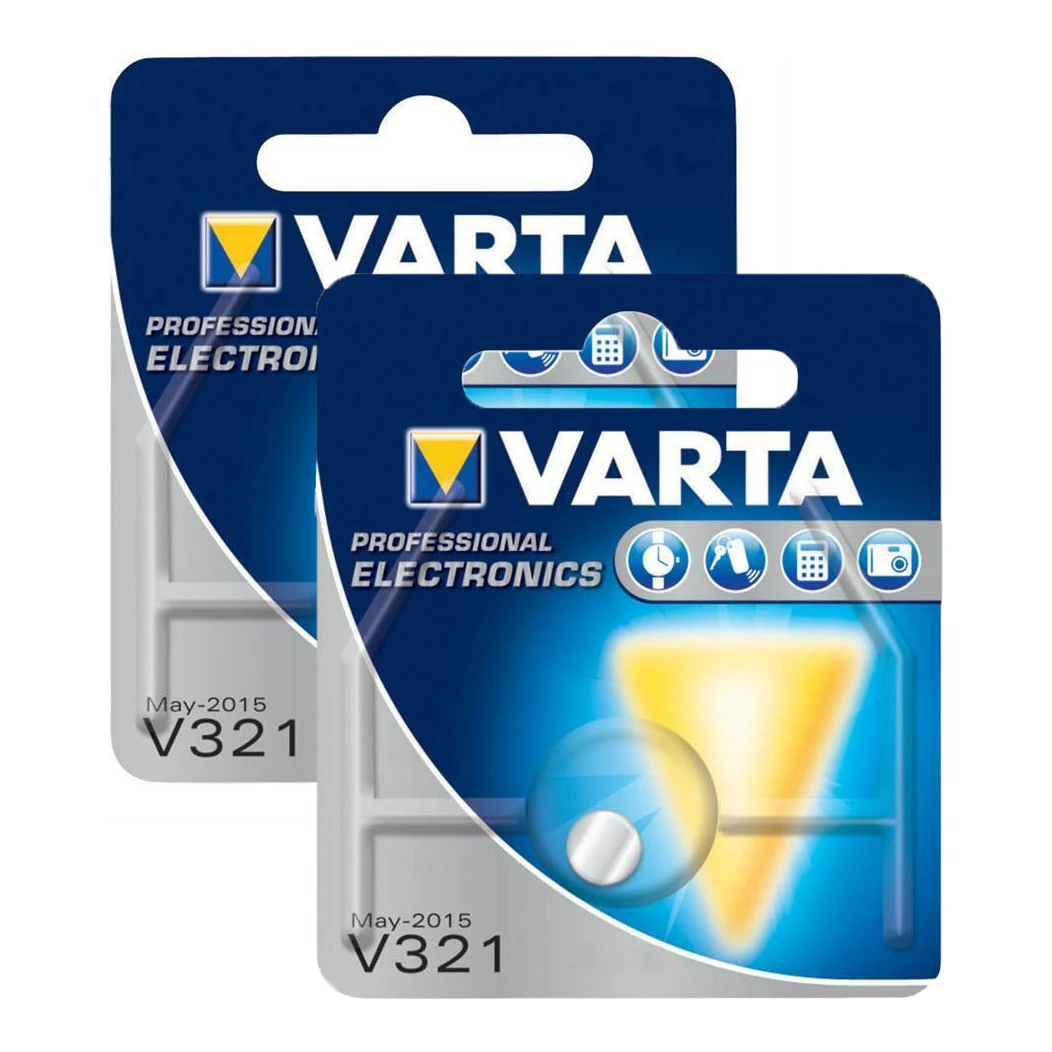 Varta V321 / SR65 / SR616SW zilveroxide knoopcel batterijen 2-pack
