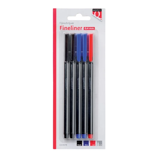 Quantore fineliners rond 0,4 mm assortiment (5 stuks)