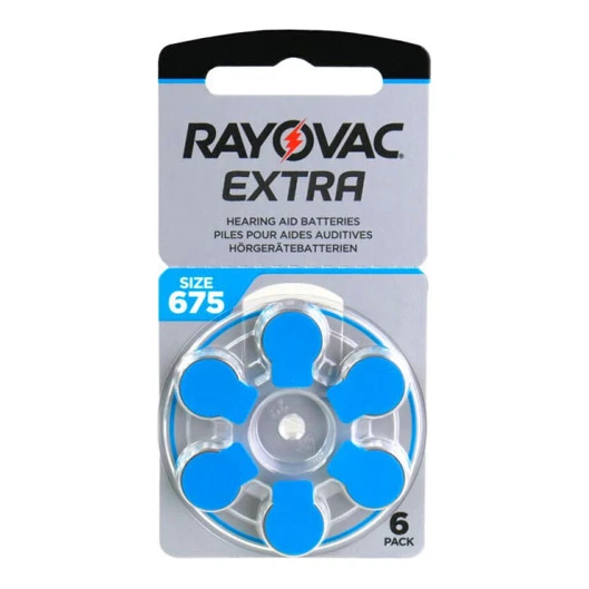 Rayovac 675 Extra Advanced gehoorapparaat batterijen (6 stuks)