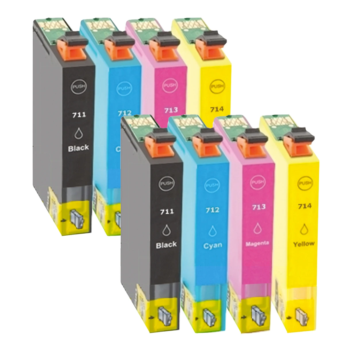 2x Huismerk Epson T0715 XL inktcartridges voordeelbundel