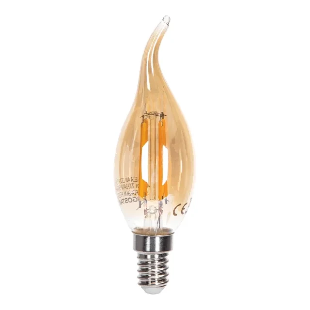 E14 LED Filament lamp vlam | Kaars C35 | 2200K warm wit | 4W (35W)