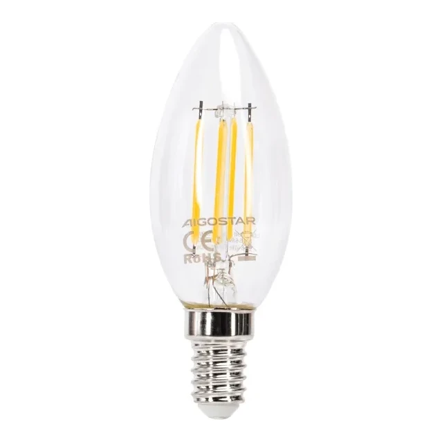 E14 LED Filament lamp | Kaars C35 | 2700K warm wit | 6W (51W)
