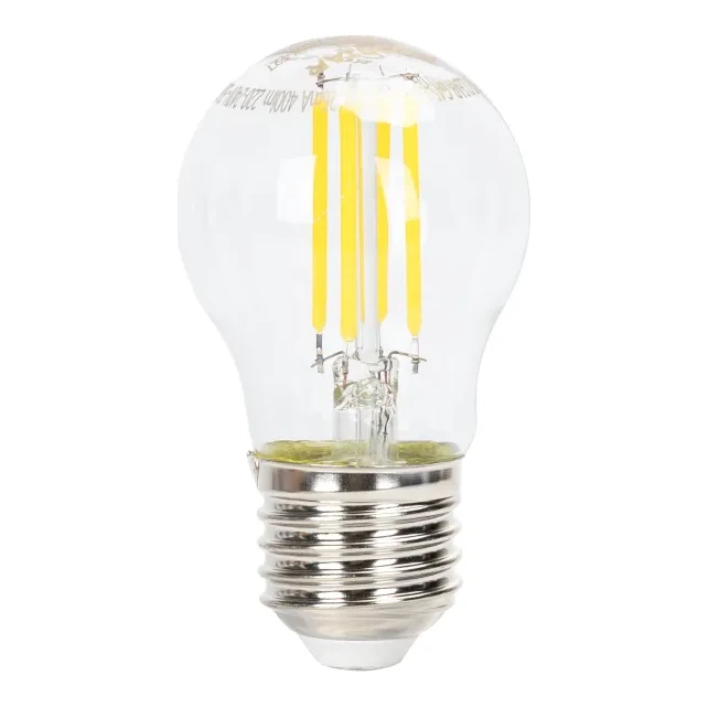 E27 LED Filament lamp | Kogel G45 | 6500K daglicht wit | Dimbaar | 4W (38W)