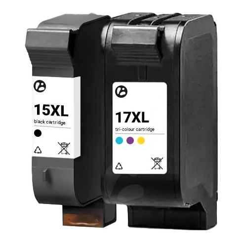 Huismerk HP 15XL (C6615DE) + HP 17XL (C6625AE) inktcartridges voordeelbundel