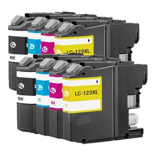 2x Huismerk Brother LC-123VALBP XL inktcartridges voordeelbundel