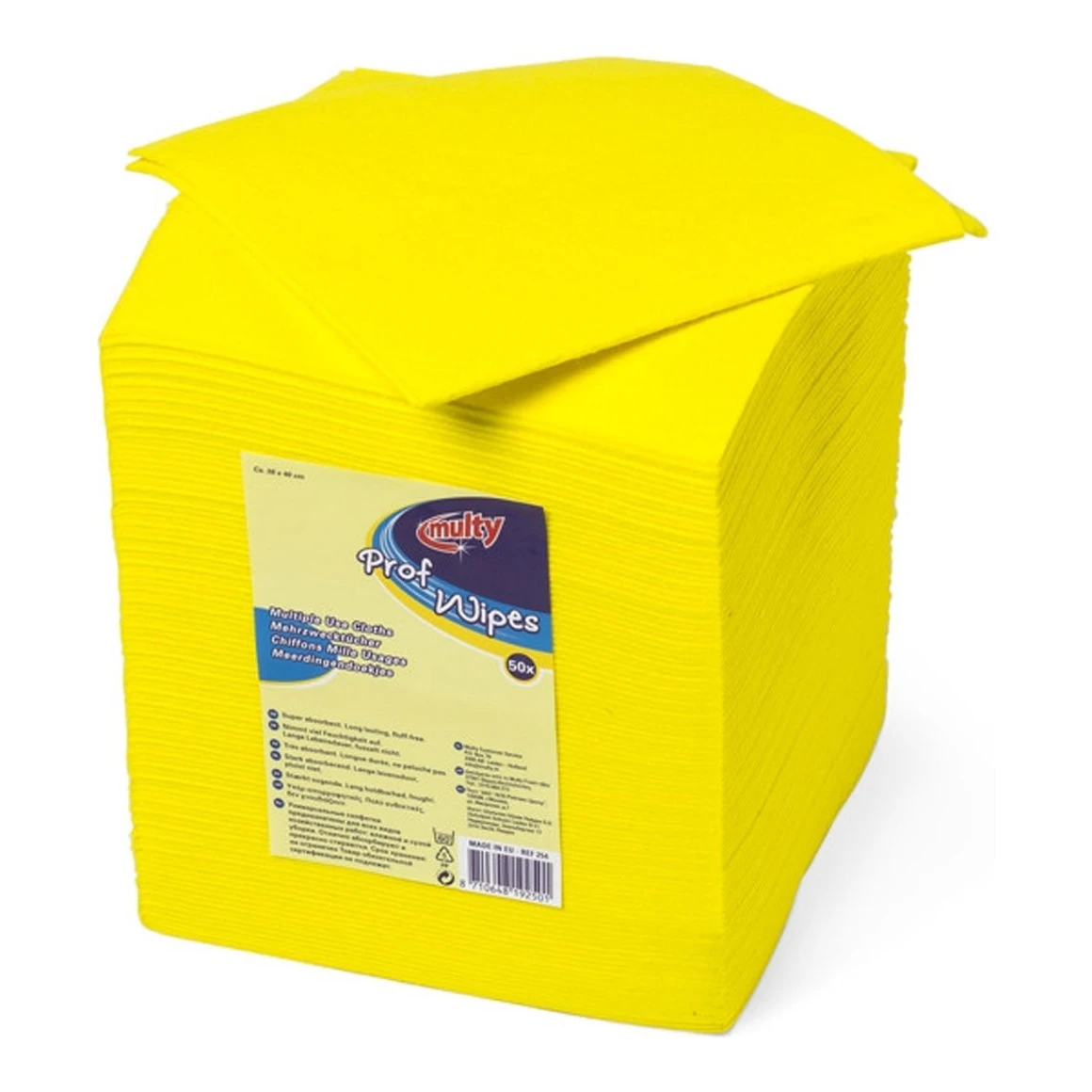 Multy vaatdoeken geel 38 x 40 cm (50 stuks)