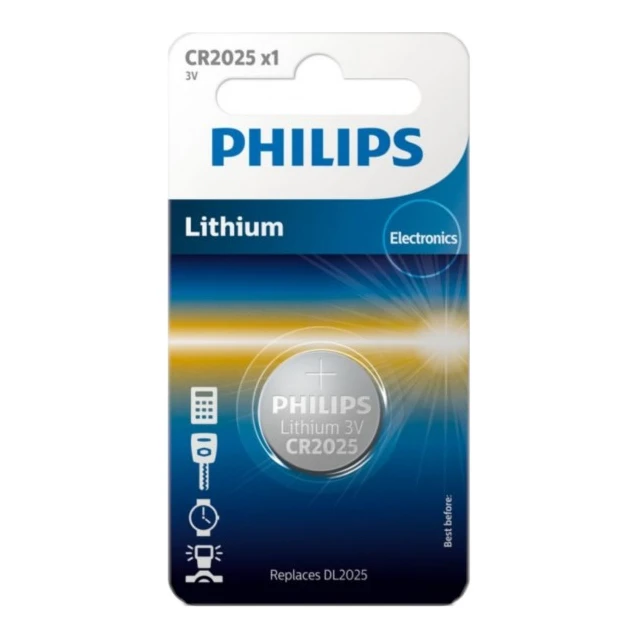 Philips CR2025 3V Lithium knoopcel batterij