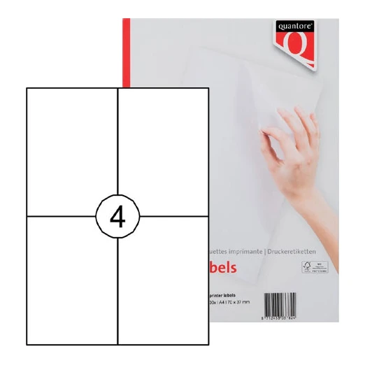 Quantore verzendetiketten 105 x 148 mm (400 stuks)