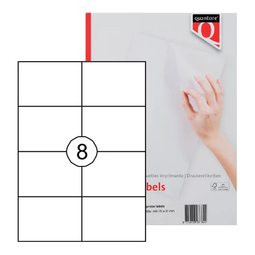 Quantore verzendetiketten 105 x 74 mm (800 stuks)