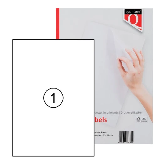 Quantore verzendetiketten 210 x 297 mm (100 stuks)