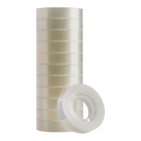 12x Quantore transparant plakband 12 mm x 33 m