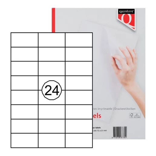 Quantore adresetiketten 70 x 37 mm (360 stuks)