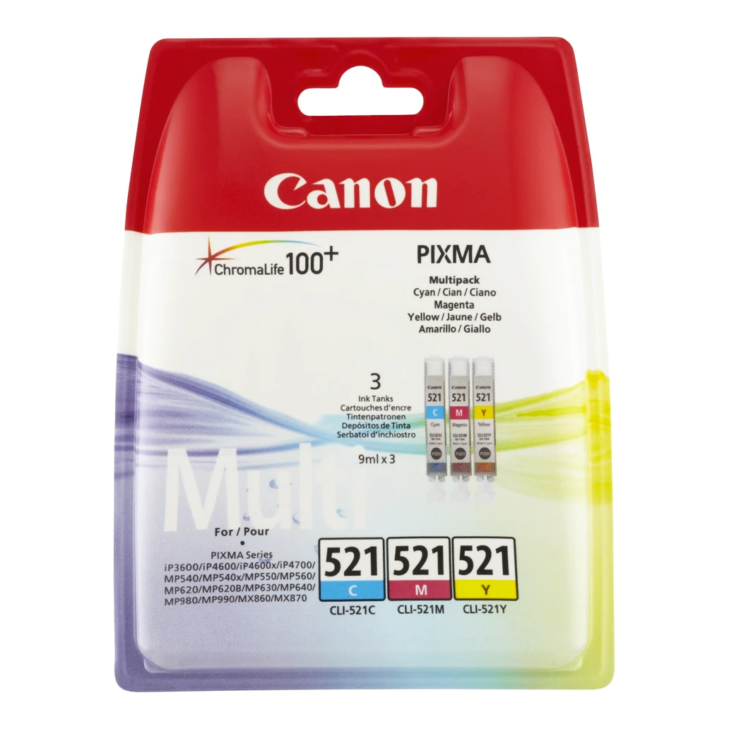 Canon CLI-521 (2934B010) voordeelbundel (origineel)