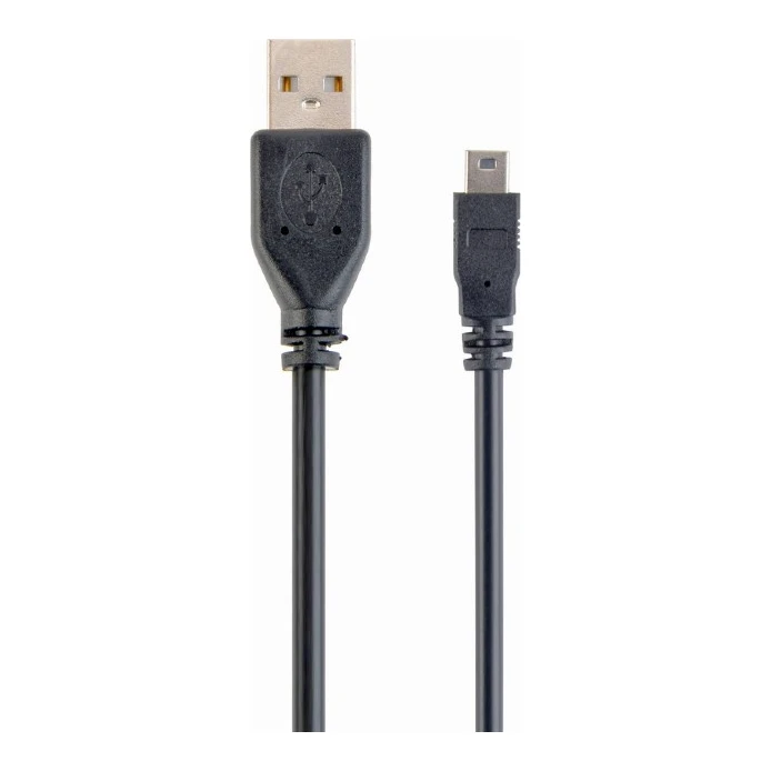 USB-A naar Mini USB-B data en laadkabel zwart (1,8 m)