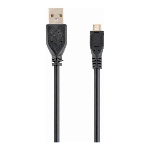 USB-A naar Micro USB-B data en laadkabel zwart (1 m)