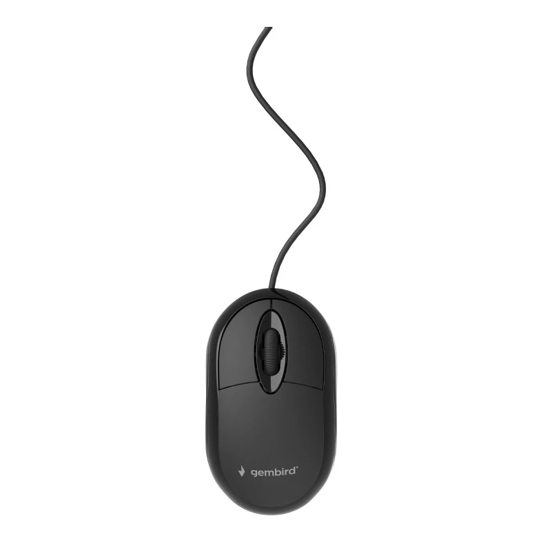 Optische muis met kabel, 3-knops, zwart