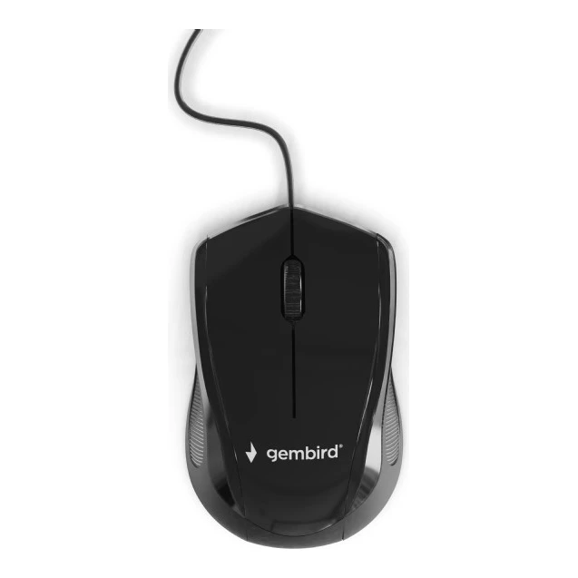 Optische muis met kabel, 3-knops, zwart