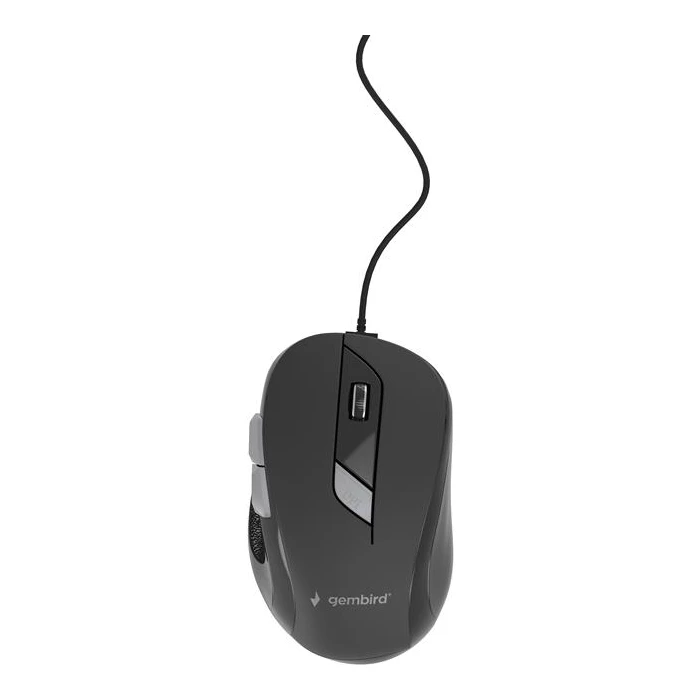 Optische muis met kabel, 6-knops, zwart