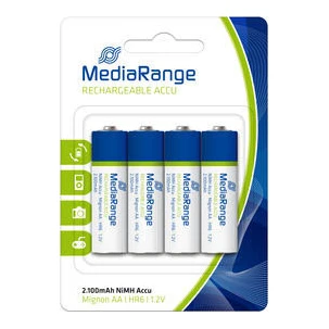 MediaRange oplaadbare AA batterijen 4-pack (2100 mAh)